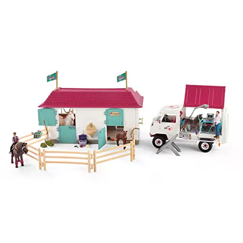 Schleich Tierarztbesuch im Stall - HORSE CLUB Spielset für Kinder ab 5 Jahren
