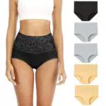 Senllori Damen-Unterwäsche hohe Taille Baumwolle Bauchkontrolle weich