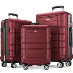 SHOWKOO Hartschalen Reisekoffer mit TSA Schloss und 4 Rollen, erweiterbar