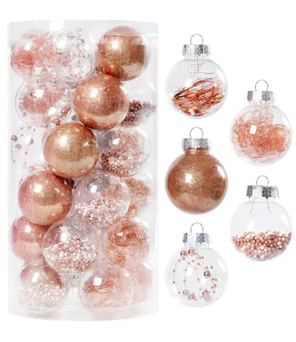 SinLaw Weihnachtskugeln Kunststoff Ornamente für Weihnachtsbaum Bruchsicher