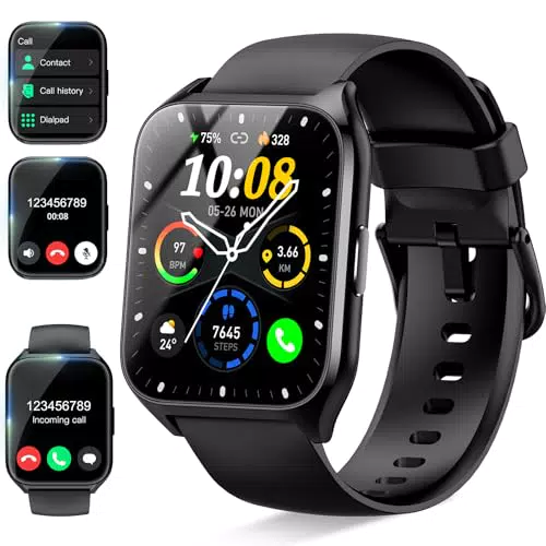 Smartwatch für Herren und Damen, 1,85" HD Touchscreen, IP68 wasserdicht