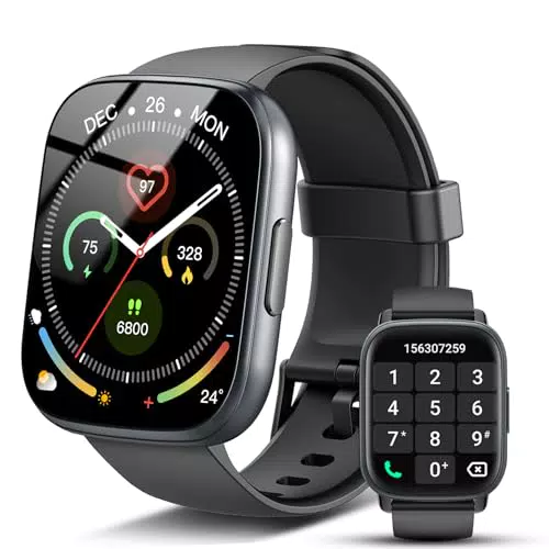 Smartwatch Fitness Tracker mit Telefonfunktion, IP68, 110+ Sportmodi für iOS und Android