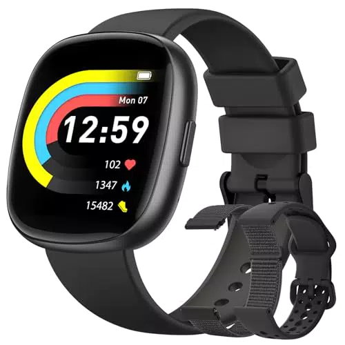 Smartwatch Herren Damen mit Telefonfunktion, 120+ Sportmodi, 5ATM wasserdicht