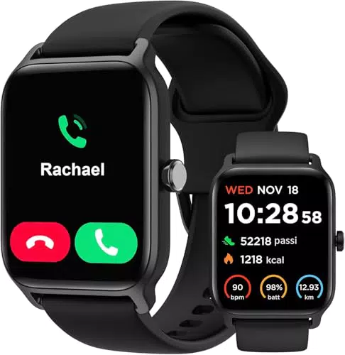 Gydom Smartwatch Damen mit Telefonfunktion, Fitnessuhr, 100+ Sportmodi, Schlafmonitor