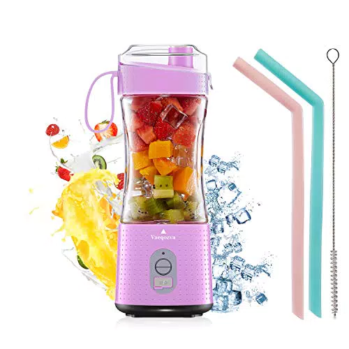 Vaeqozva Tragbarer Smoothie Maker Mixer - USB Wiederaufladbarer Mini Mixer