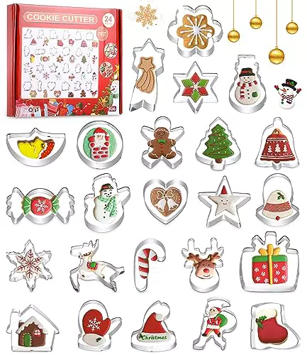 SOBEAU Ausstechformen Weihnachten – Edelstahl Keksausstecher für Plätzchen