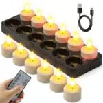SoulBay LED Teelichter mit Timer und Fernbedienung für stimmungsvolle Deko