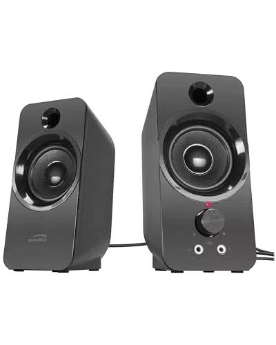 Speedlink DAROC Stereo PC Lautsprecher mit 3,5mm Klinkenstecker, 12 Watt