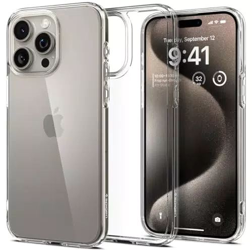 Spigen Ultra Hybrid Hülle für iPhone 15 Pro – Transparent und Dünn