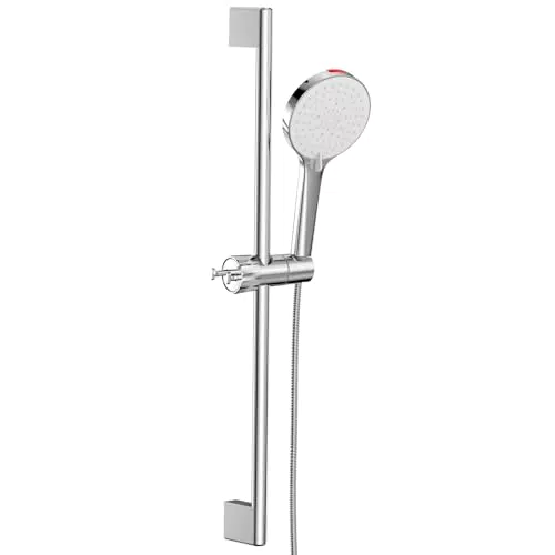 SREWOHS Duschkopf Riser Kit mit Edelstahl Slide Bar und Duschschlauch 160CM