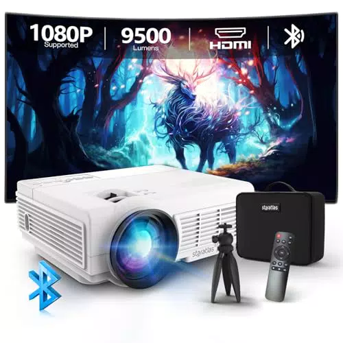 Staratlas 9500L Bluetooth Mini Projektor 4K – Full HD Heimkino Beamer