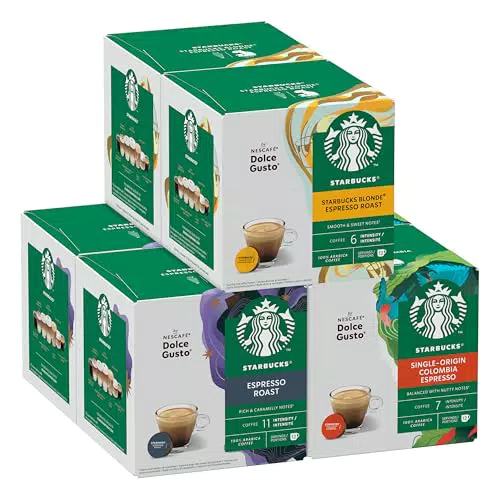 Starbucks Probierset Espresso-Varianten Kaffeekapseln von Nescafé Dolce Gusto