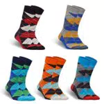 Stynice Baumwollsocken für Herren - Atmungsaktive gemusterte Wadenstrümpfe