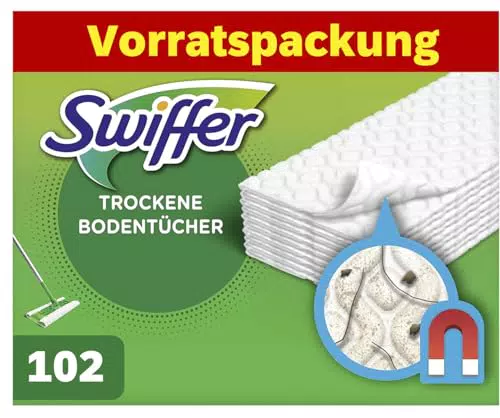 Swiffer Bodenwischer mit trockenen und feuchten Bodentüchern für gründliche Reinigung