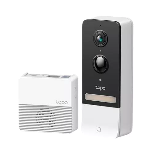 Tapo D230S1 Video-Türklingel mit Kamera, 2K, Nachtsicht und KI-Erkennung