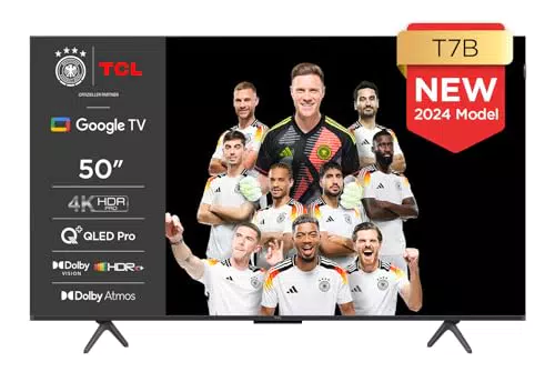 TCL 43T7B QLED Pro Fernseher 4K Ultra HD Smart TV mit Google TV und Dolby Atmos
