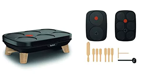 Tefal PY900812 Crêpière mit abnehmbaren Antihaftplatten und temperaturregelbar
