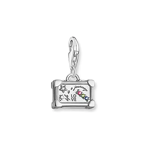 THOMAS SABO Charm-Anhänger Vintage-Koffer aus 925er Sterlingsilber, Modell 1936-318-7