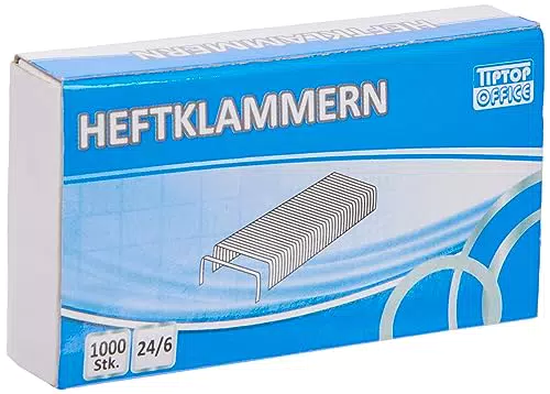 TIPTOP OFFICE Heftklammern 24/6 - Hochwertige Büroklammern für jeden Bedarf
