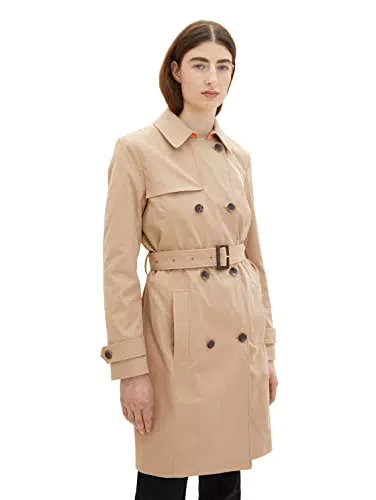 TOM TAILOR Damen 1035329 Basic Trenchcoat mit Gürtel