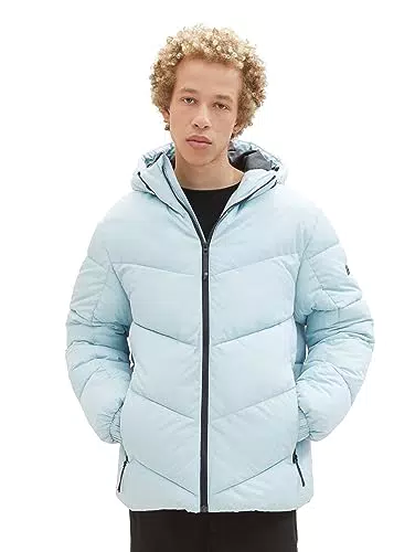 TOM TAILOR Denim Herren 1038858 Puffer-Jacke mit Kapuze