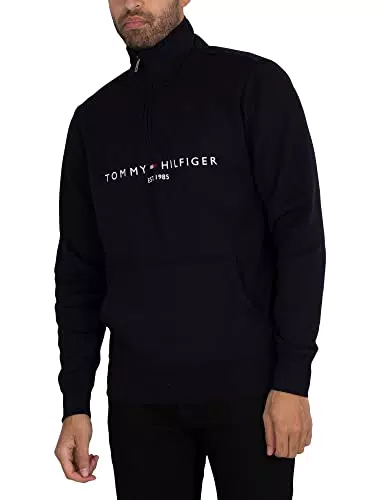 Tommy Hilfiger Herren Sweatshirt mit Reißverschluss und Bauchtasche