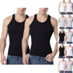 UHouse Herren Unterhemd Feinripp Tanktop Fitness Muskelshirt Stretch
