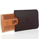 Camden Barbershop Company Ultralight Bartkamm aus Birnbaumholz mit Etui