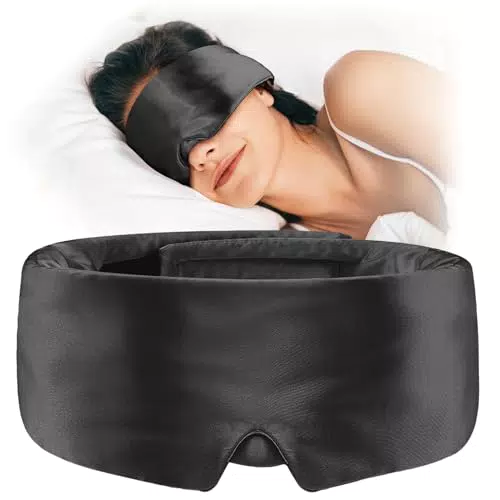 Umisleep Schlafmaske mit 3D-Nasenpads und verstellbarem Kopfband für Herren und Damen