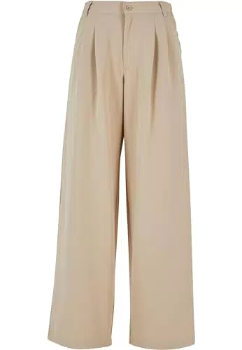 Urban Classics Damen Ultra Wide Pleat-Front Pants Hose