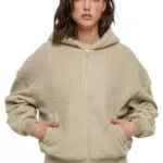Urban Classics Damen Oversized Sherpa Zip Hoody Kapuzenpullover TB6133