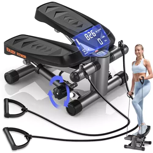 Vannect Mini Stepper 2 in 1 mit Power Ropes und Smart-Display für Zuhause