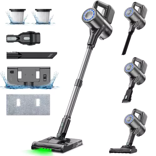 VersLife S7 Plus Akku Staubsauger mit Wischfunktion und 40000Pa Saugleistung