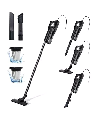 VersLife 600W Stielstaubsauger 6-in-1 mit HEPA Filter für Parkett und Teppiche