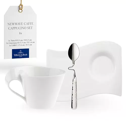 Villeroy & Boch Newwave Cappuccino Tassen Set – Spülmaschinenfest und Mikrowellensicher