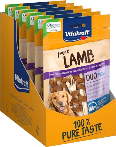 Vitakraft Fleischsnacks Lamb Duo – Getreidefreie Hundeleckerli mit Lamm und Fisch