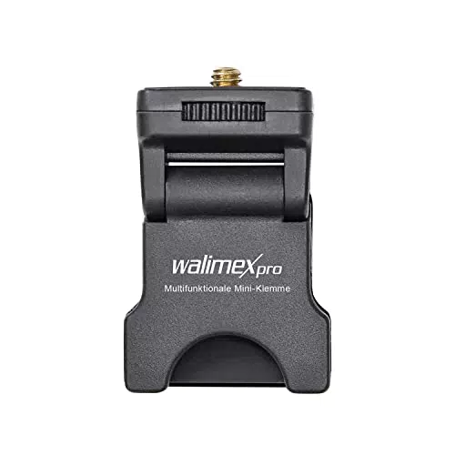 Walimex pro Mini-Klemme für LED-Leuchten – Universelle Halterung für Geräte