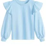 Weardear Mädchen Sweatshirt mit Rüschen, Langarm Pullover für Herbst/Winter