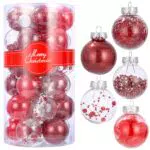 Christbaumkugeln Set – Plastik Weihnachtsbaumschmuck für Haus und Party Deko