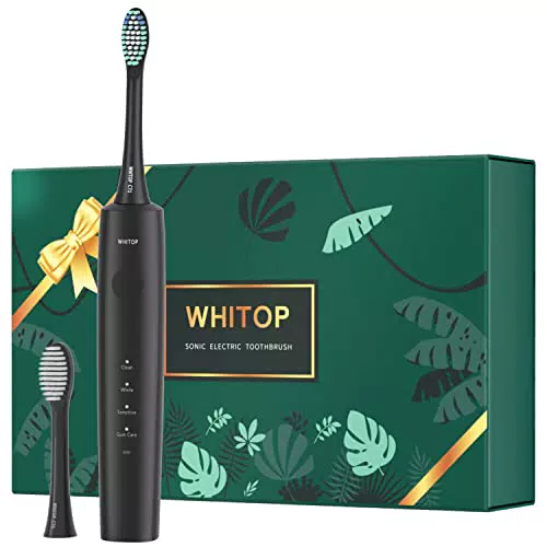 WHITOP CD-14 Elektrische Schallzahnbürste mit 4 Modi, Drucksensor und IPX8 wasserdicht