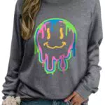 WIEIYM Damen Sweatshirt Langarm Rundhals Casual Sport Streetwear