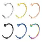 WillTen Nasenpiercing Ring aus Chirurgenstahl, C-Form Septum Piercing