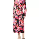 Y.A.S YASPELLA Wickelkleid für Damen im Midi-Stil mit Blumenmuster