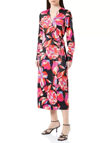 Y.A.S YASPELLA Wickelkleid für Damen im Midi-Stil mit Blumenmuster