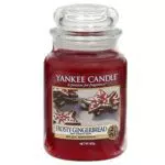 Yankee Candle Duftkerze Frosty Gingerbread – Brenndauer bis zu 150 Stunden