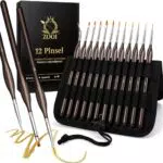 ZOOI Premium Pinsel Set für Malen nach Zahlen, Acryl- und Aquarellfarben