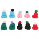 Mini Strickmützen für DIY Handwerk – Hüte für Puppendekoration und Bastelzubehör