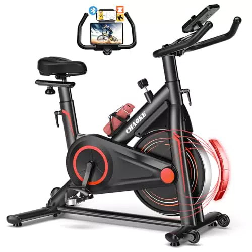 CHAOKE Heimtrainer Fahrrad mit App, Ultra-Leiser Ergometer und Magnetwiderstand