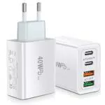 Apple 40W USB-C Ladegerät, Schnellladegerät für iPhone 15 Pro Max, Samsung, Pixel