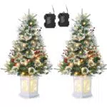 Premium Künstlicher Weihnachtsbaum 90 cm mit 78 Beleuchtung - Weihnachtsdeko für Zuhause